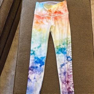 EUC With X Peloton Lead With Love Leggings size XS tie dye